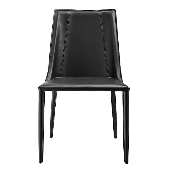 Euro Style Kalle Side Chair in Black 30914-BLK-MP1