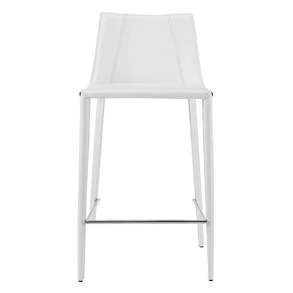 Euro Style Kalle Counter Stool in White (Seat Height: 26") 30916-WHT-MP1
