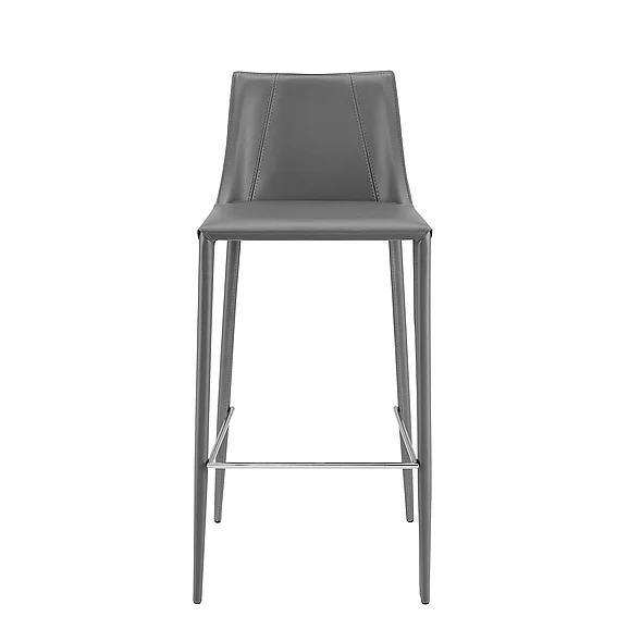 Euro Style Kalle Bar Stool in Gray 30918-GRY-MP1