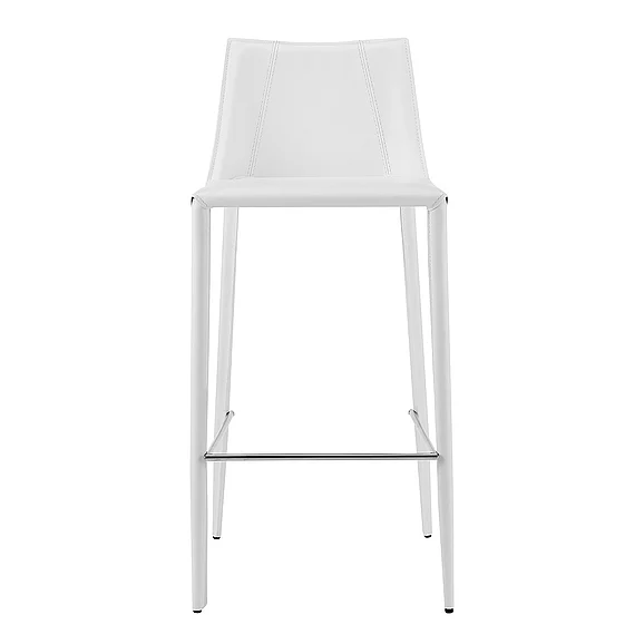 Euro Style Kalle Bar Stool in White 30918-WHT-MP1