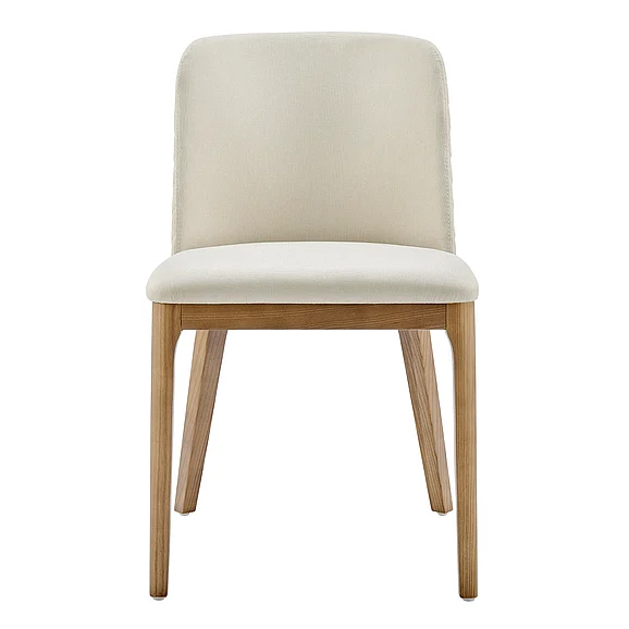 Euro Style Tilde Side Chair in Sand Fabric with Walnut Legs (Set of 2) 30936-SAN CLOSEOUT