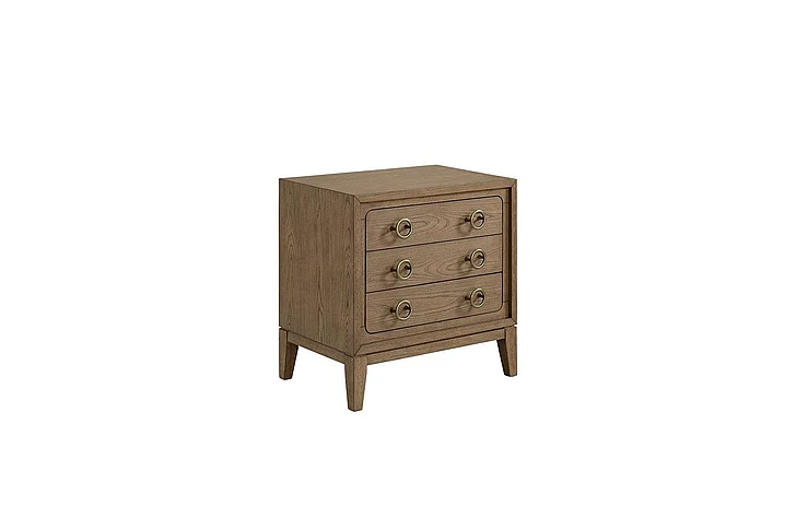 Emma Mason Signature Aurelia 3 Drawer Nightstand W/ USB in Latte