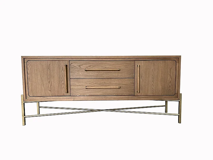 Emma Mason Signature Aurelia Latte Metal Base Sideboard in Latte