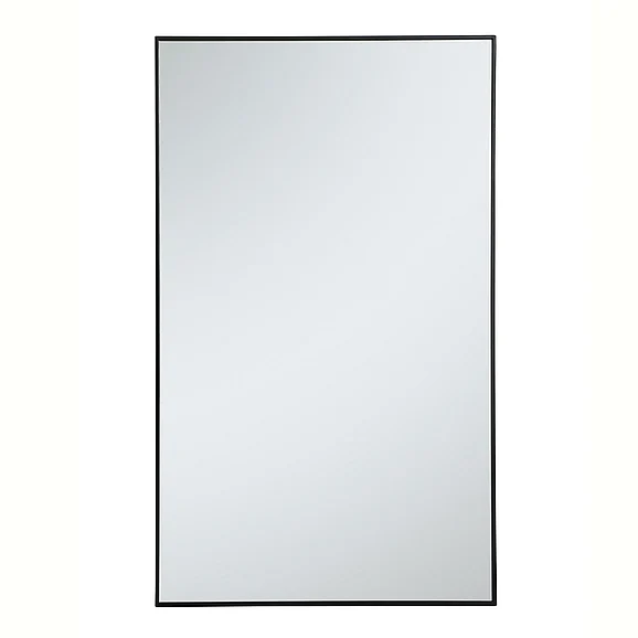 Elegant Metal Frame Rectangle Mirror 36 In. in Black MR43660BK