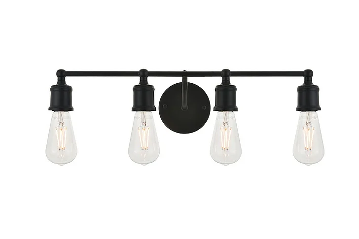 Elegant Serif 4 Light Black Wall Sconce LD4028W22BK