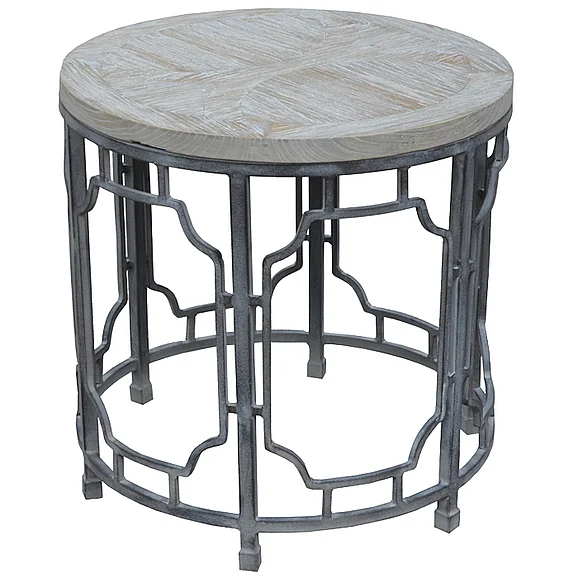 Meva Furniture Wynn End Table in Wood/Black