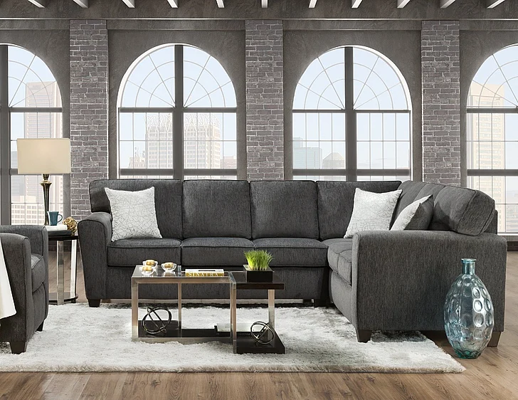 Peak Living 3100 2pc LSF 1 Arm Sofa Living Room Set in Tofino Kohl CUSTOM ITEM