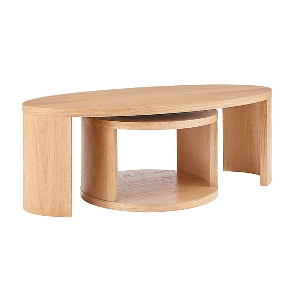Euro Style Svea Nesting Tables in Oak 31092OAK-KIT