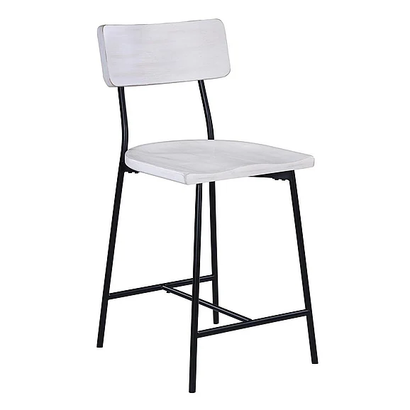 Comfort Pointe Bari Wood and Metal Modern Counter Stool 3113-024WW