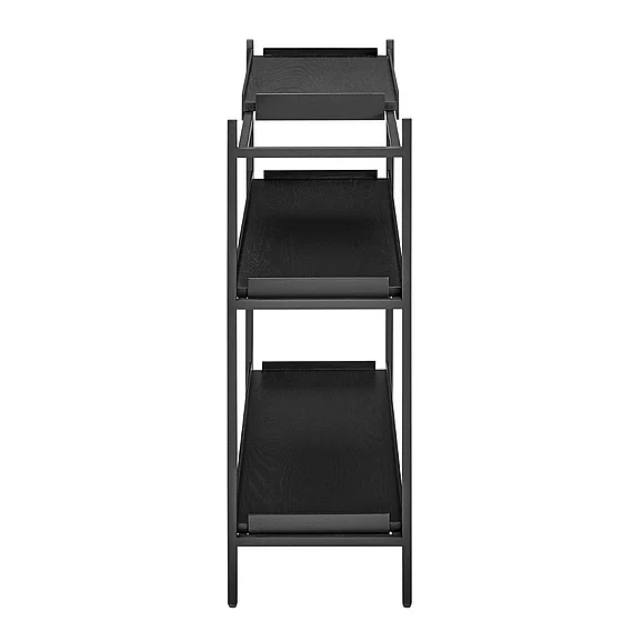 Euro Style Kumla 39" 3-Tier Shelving Unit in Black 31130BLK-KIT