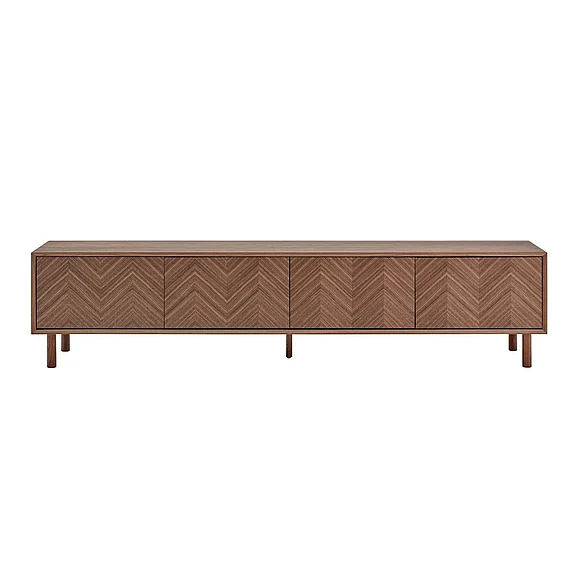 Euro Style Kayla 85" Media Stand in Walnut 31152-WAL
