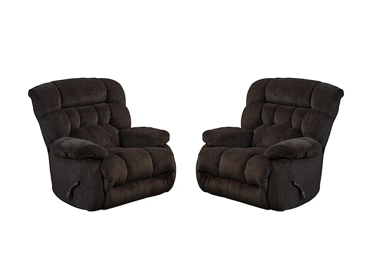 Catnapper Daly Chaise Rocker Recliner in Chocolate (Set of 2)