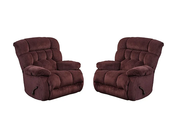 Catnapper Daly Power Lay Flat Recliner in Cranapple (Set of 2)