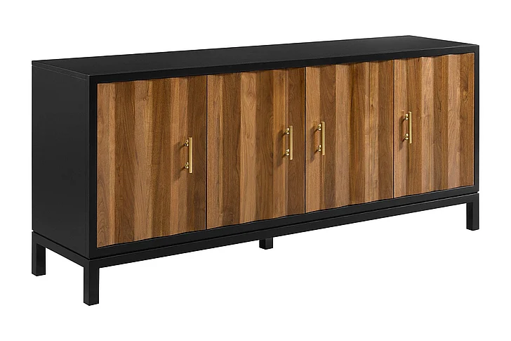 Kincaid Monogram Walnut Console in Black 315-586B