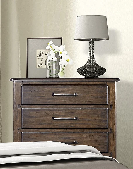 Emma Mason Signature Mariposa 5 Drawer Chest in Spice Brown
