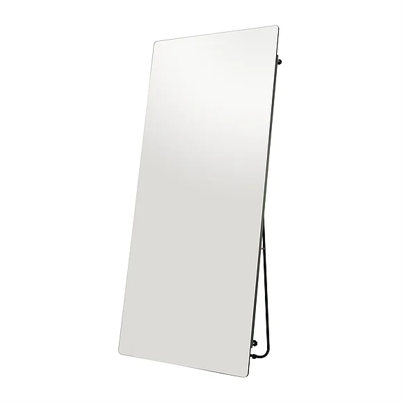 UMA CosmoLiving by Cosmopolitan Silver Metal Room Floor Mirror with Stand, 31" x 14" x 69" | 31568
