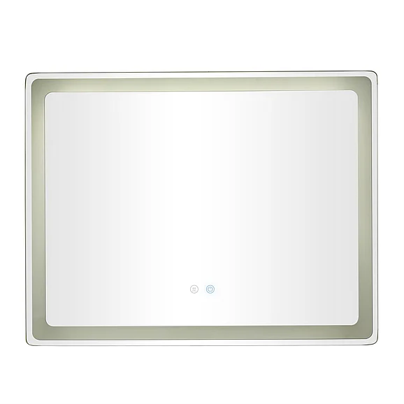 UMA Silver Glass Room Anti Fog Mirror with LED Light, 36" x 1" x 28" | 31580 CLOSEOUT