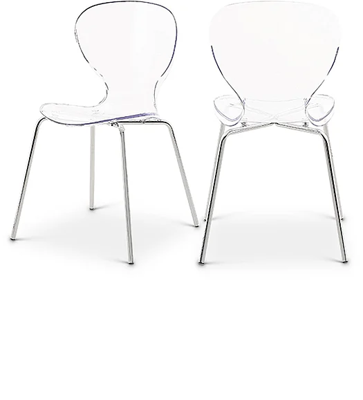 Meridian Clarion Dining Chair in Chrome Metal 771-C