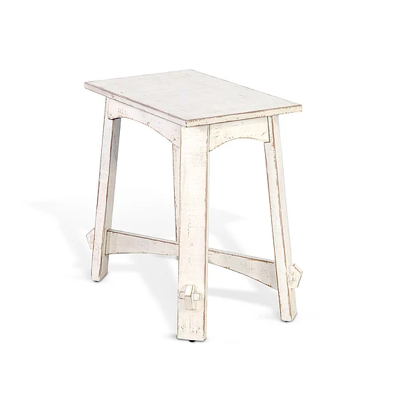 Sunny Designs Marina White Sand Chair Side Table in White Sand 3172WS-CS