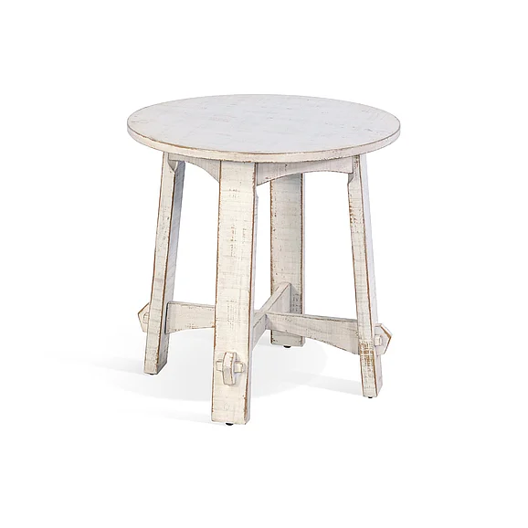 Sunny Designs Marina White Sand End Table in White Sand 3172WS-E