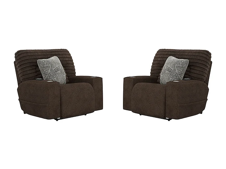 Catnapper Zen Power Headrest Power Lay Flat Recliner w/CR3 Heat/Msg/Zero Gravity in Chocolate 761910-7/1847-09/1998-09 (Set of 2)