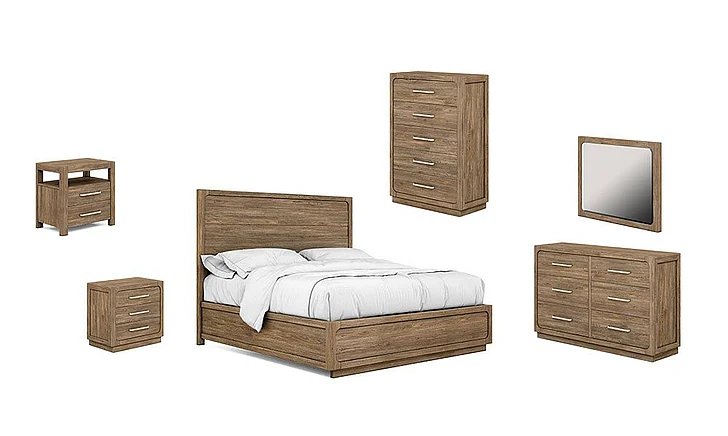 A.R.T. Furniture Fremont 4-Piece Panel Bedroom Set in Natural CODE:UNIV26 for 26% Off