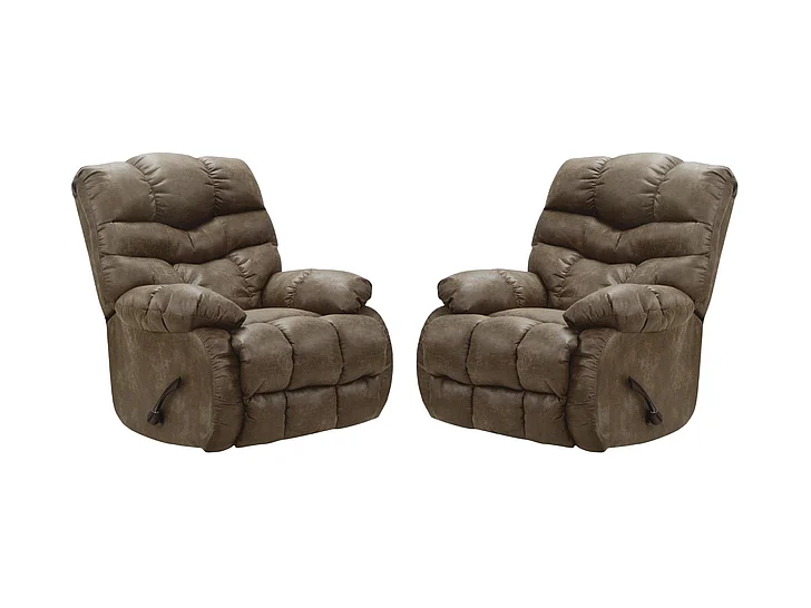 Catnapper Berman Chaise Rocker Recliner in Silt (Set of 2)