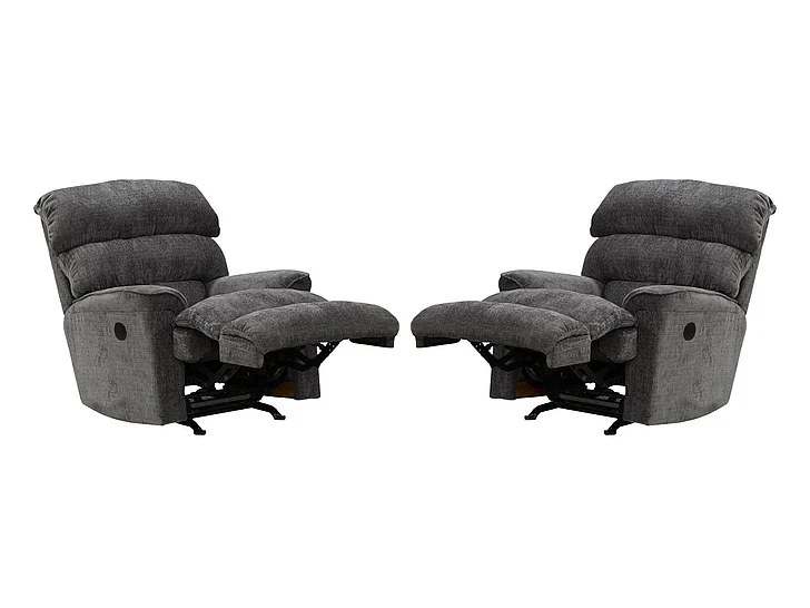 Catnapper Pearson Rocker Recliner in Charcoal (Set of 2)
