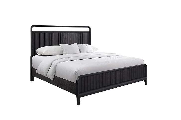 Emma Mason Signature Aurelia King Open Panel Bed in Peppercorn