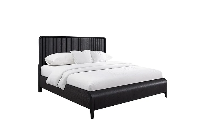 Emma Mason Signature Aurelia Queen Waterfall Panel Bed in Peppercorn