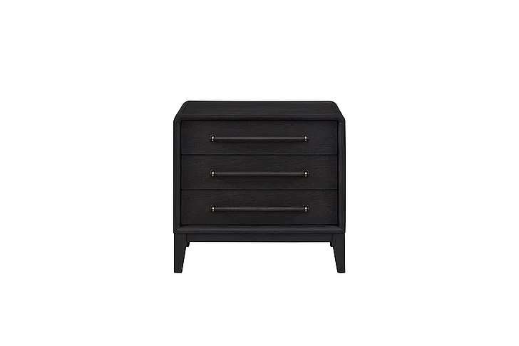 Emma Mason Signature Aurelia 3 Drawer Nightstand W/ USB in Peppercorn