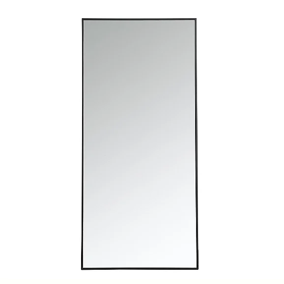 Elegant Metal Frame Rectangle Mirror 30 In. in Black MR43060BK