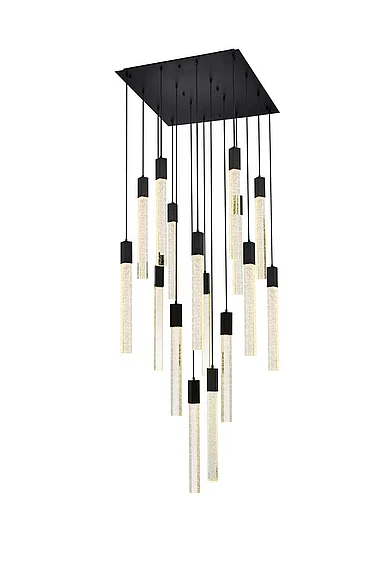 Elegant Weston 16 Lights Pendant in Black 2066G30BK