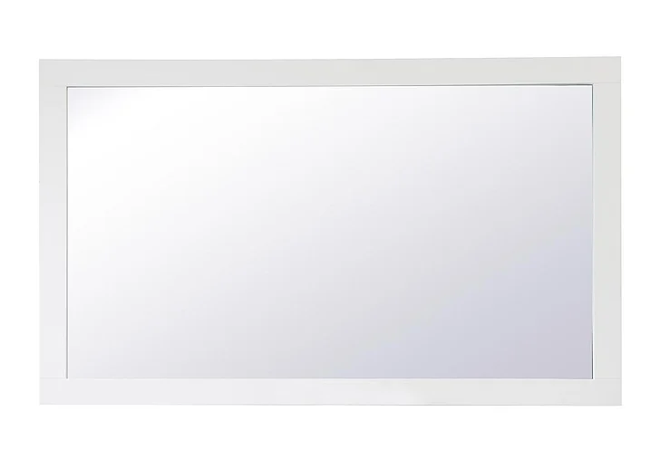 Elegant Aqua Rectangle Vanity Mirror 60 In. in White VM26036WH