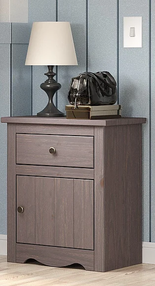 Pine Crafter Furniture Heartland Nightstand in Walnut Gray 32X-Wal CLOSEOUT