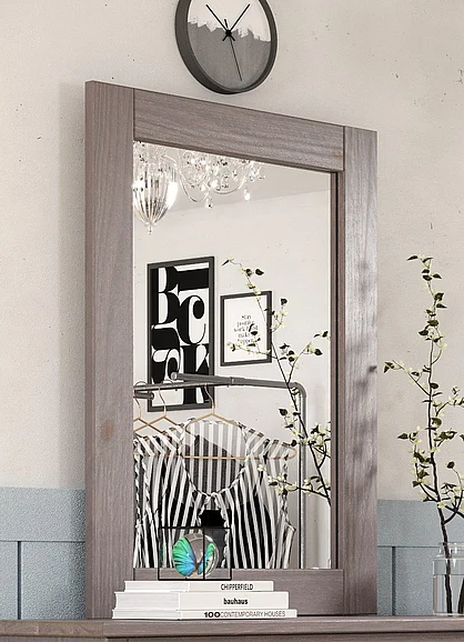 Pine Crafter Furniture Heartland Mirror in Walnut Gray 31X-Wal CLOSEOUT