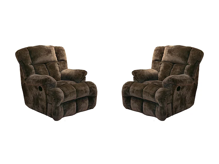Catnapper Cloud 12 Rocker Recliner in Chocolate (Set of 2)