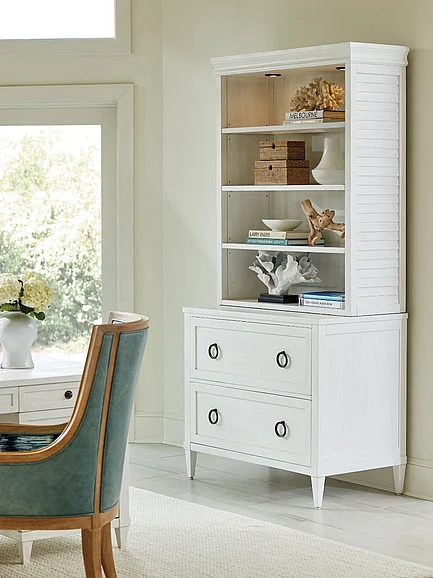 Sligh Sanibel Melbourne Lateral File Chest w/Deck in Creamy White