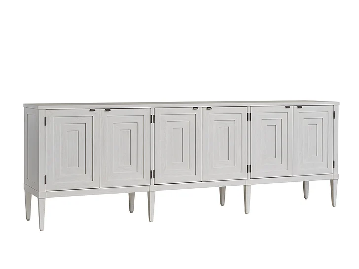 Sligh Sanibel Clearwater Long Media Console in Creamy White 320-661