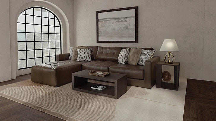Jackson Siena 3pc Modular Sectional Living Room Set in Chocolate
