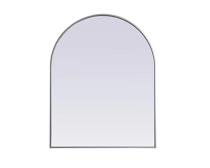 Elegant Metal Frame Arch Mirror 33X42 In. in Silver MR1A3342SIL