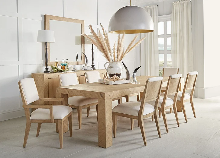 A.R.T. Furniture Garrison 9-Piece Casual Dining Room Set in Washed Oak CODE:UNIV26 for 26% Off