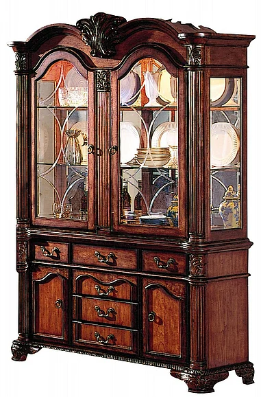 Acme Chateau De Ville Buffet and Hutch in Cherry 04079