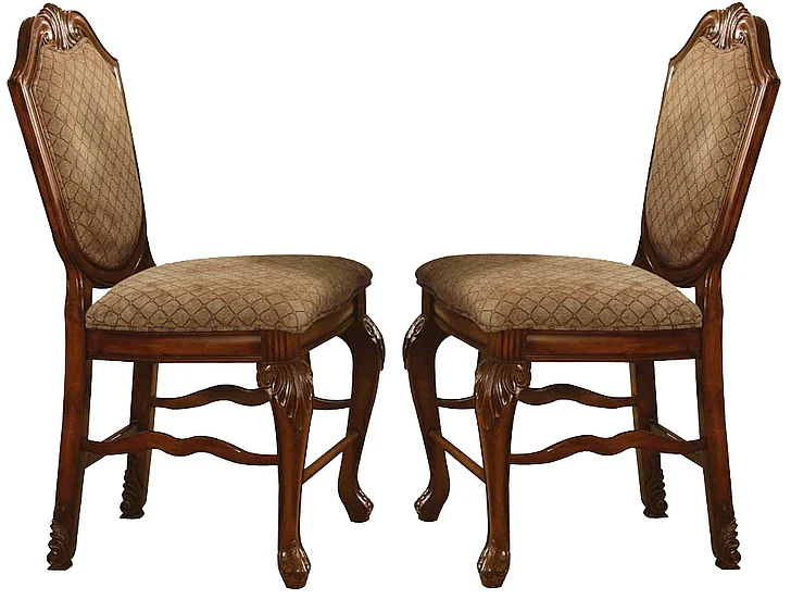 Acme Chateau De Ville Counter Height Chairs in Cherry 04084 (Set of 2)