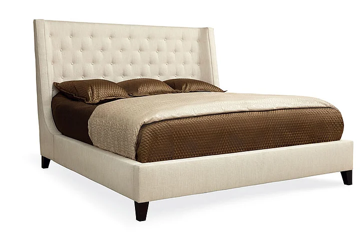 Bernhardt Interiors Maxime Wing King Bed in Espresso (Quick Ship)
