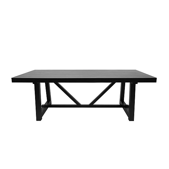 Alpine Furniture Alpine Furniture Raquel 84"W Rectangular Dining Table in Black 3269BLK-01