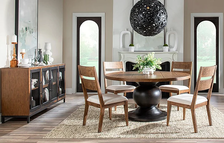 Legacy Classic Artisan's Place 5pc Round Dining Room Set in Brown 3270