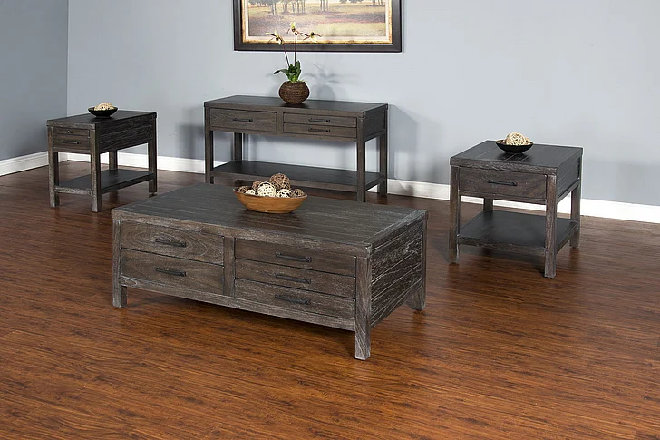 Sunny Designs 4pc Dundee Coffee Table Set in Kettle Black 3271KB