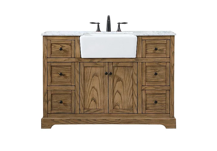 Elegant 48 In. Single Bathroom Vanity in Driftwood VF60248DW