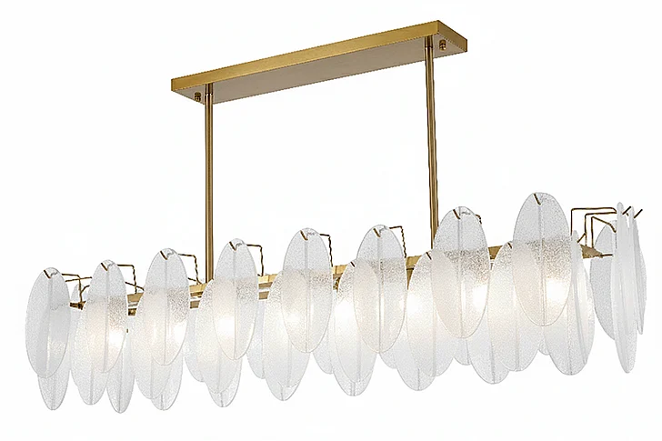 Bethel Brass Rectangular Chandelier LA65C48BR